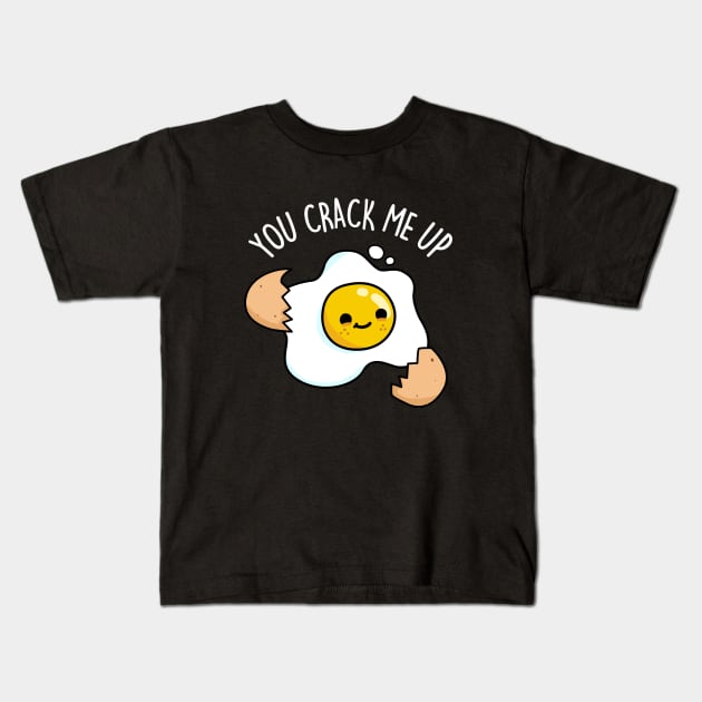 You Crack Me Up Cute Egg Pun Kids T-Shirt by punnybone